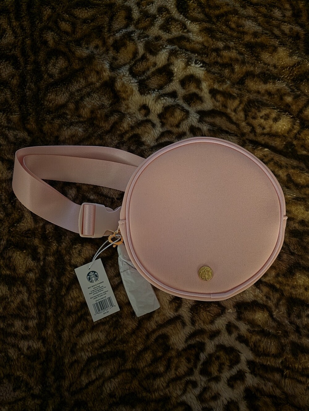 Summer Limited Edition Starbucks Light Pink Round Crossbody Belt Bag